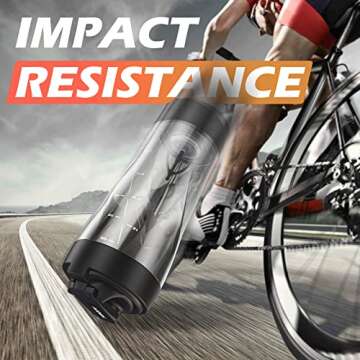 Aidek Electric Shaker Bottle 22oz Bottle for Protein Mixes, Rechargeable, BPA-Free - Black