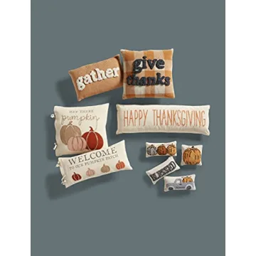 Mud Pie Fall Mini Hooked Pillow, 1 Count (Pack of 1), Truck