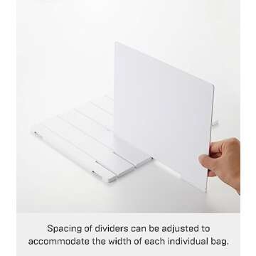 YAMAZAKI home 4956 Purse Organizer/Bag Divider for Closet Shelf, One Size, White