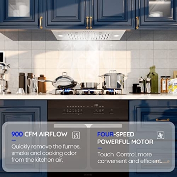 EKON NAB01-30IN Range Hood Insert with 900CFM Power