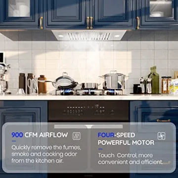 EKON NAB01-30IN Range Hood Insert with 900CFM Power