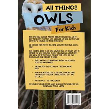 All Things Owls For Kids: Filled With Plenty of Facts, Photos, and Fun to Learn all About Owls