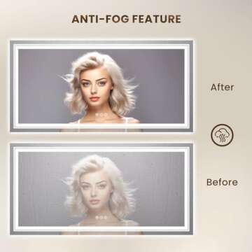 WTTY LED Bathroom Mirror 60"x28" with RGB Backlit and Front Light,Stepless Dimmable LED Mirror for Bathroom,Lighted Bathroom Vanity Mirror,Anti-Fog,Memory Function,Shatter-Proof,Wall Mounted