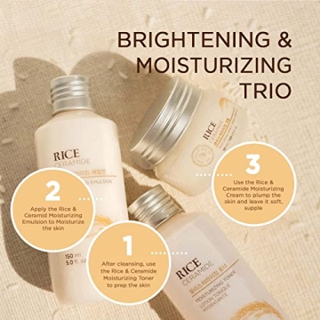 Rice Ceramide Moisturizing Cream for Hydrated, Bright Skin