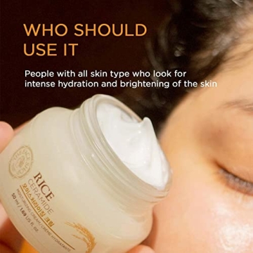 Rice Ceramide Moisturizing Cream for Hydrated, Bright Skin