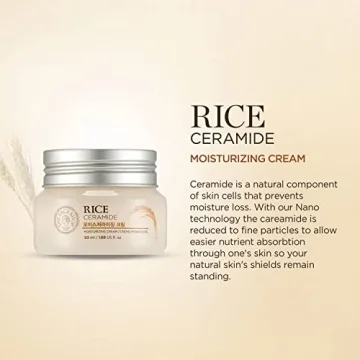 Rice Ceramide Moisturizing Cream for Hydrated, Bright Skin