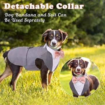 Dog Tuxedo Suit and Bow Tie Set for All Breeds