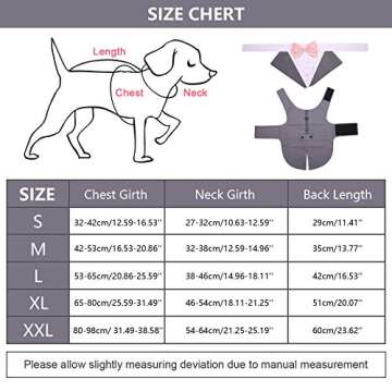 Dog Tuxedo Suit and Bow Tie Set for All Breeds