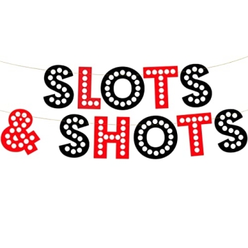 Casino Themed Glitter Banner – Las Vegas Birthday Decorations