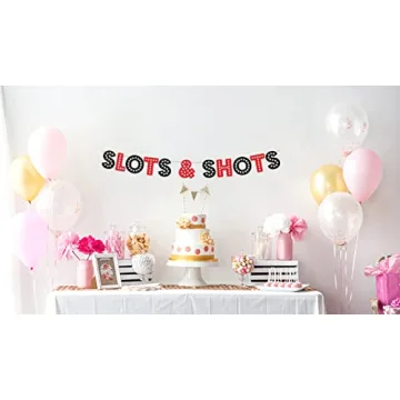 Casino Themed Glitter Banner for Parties and Events