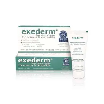 Exederm Ultra Hypoallergenic Eczema Dermatitis Flare Control Cream, NEA Accepted (2 oz tube)