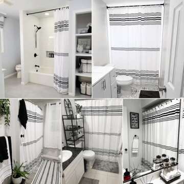 Stylish Seasonwood Shower Curtain with Tassels and Quality Fabric