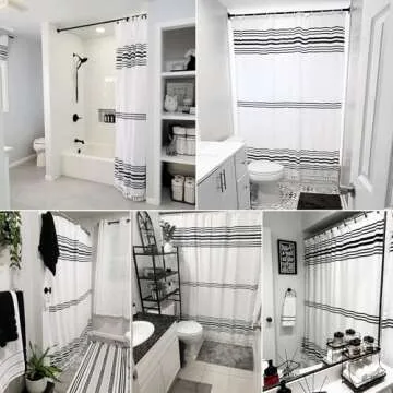 Stylish Seasonwood Shower Curtain with Tassels and Quality Fabric