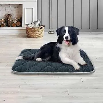 furrybaby Dog Bed Mat Flat Crate Mat with Anti-Slip Bottom Machine Washable Pet Kennel Pad for Dog S...