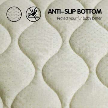 furrybaby Dog Bed Mat Flat Crate Mat with Anti-Slip Bottom Machine Washable Pet Kennel Pad for Dog Sleeping (L 42x28'', Grey Mat)