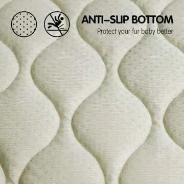 furrybaby Dog Bed Mat Flat Crate Mat with Anti-Slip Bottom Machine Washable Pet Kennel Pad for Dog Sleeping (L 42x28'', Grey Mat)