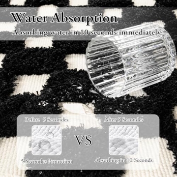 Lahome Checkered Runner Rug Stylish Washable Versatile