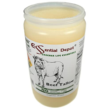 Grass-Fed Beef Tallow 1 Quart Non-GMO Keto Friendly 32 oz