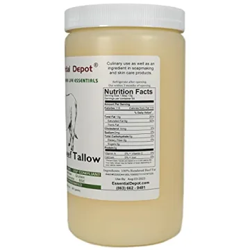 Grass-Fed Beef Tallow 1 Quart Non-GMO Keto Friendly 32 oz