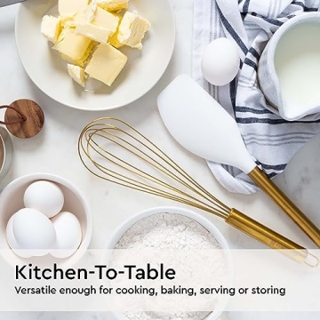 Stunning Gold Kitchen Utensils Set – 7 Premium Silicone Tools