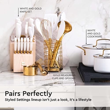 Stunning Gold Kitchen Utensils Set – 7 Premium Silicone Tools