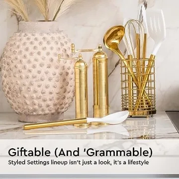Stunning Gold Kitchen Utensils Set – 7 Premium Silicone Tools