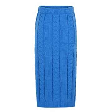 CHARTOU Women's Winter Cable Knit Sweater & Skirt Set