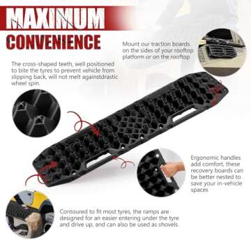 BUNKER INDUST Off-Road Traction Boards with Jack Base