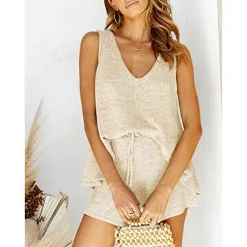 Womens Summer 2 Piece Outfits Sexy Sheer Romper Jumpsuit