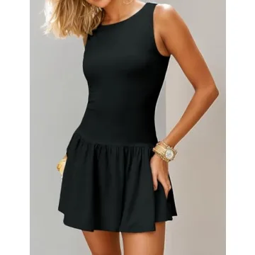 Ymejia Flowy Mini Tank Dress for Stylish Summer Wear