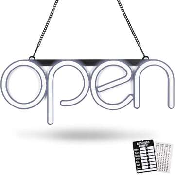 LED Neon Open Sign Light. Perfect to Advertise Storefront, Business, Office, Shop and Restaurant. Ul...