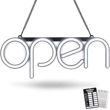 LED Neon Open Sign Light. Perfect to Advertise Storefront, Business, Office, Shop and Restaurant. Ul...