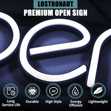 LED Neon Open Sign Light for Business and Shops