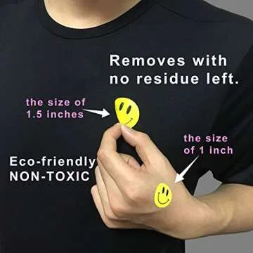 Hcode Happy Face Stickers Roll - 500 Colorful Labels