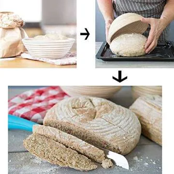 ABeauty 7 Inch Round Proofing Basket Banneton Small Brotform Sourdough Bread Bowls for Baking