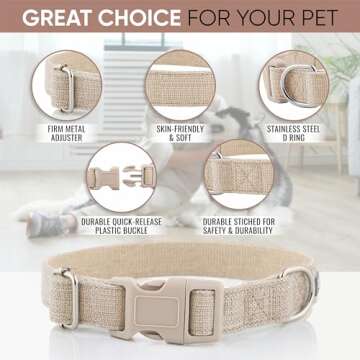 DCSP Pets - Dog Collar – Heavy-Duty Dog Collar for Small Dogs, Medium and Large – Eco-Friendly N...