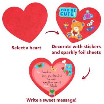 Skillmatics Art & Craft Activity - Foil Fun Valentine's Hearts, Mess Free Art for Kids, DIY Creative Activity, Gifts for Girls & Boys Ages 4, 5, 6, 7, 8 and Up