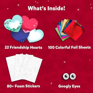 Skillmatics Art & Craft Activity - Foil Fun Valentine's Hearts, Mess Free Art for Kids, DIY Creative Activity, Gifts for Girls & Boys Ages 4, 5, 6, 7, 8 and Up