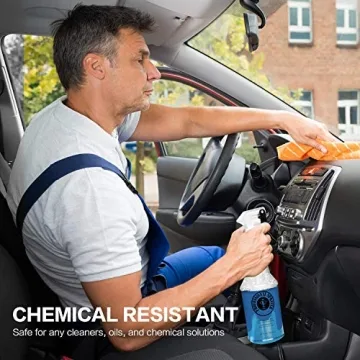 24oz Plastic Spray Bottles - 3 Pack with Adjustable Nozzle