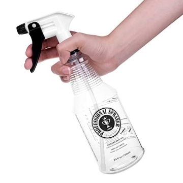 24oz Plastic Spray Bottles - 3 Pack with Adjustable Nozzle