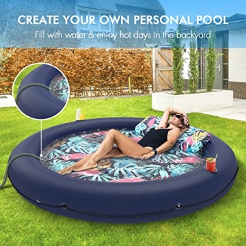 LUSVNEX Tanning Pool Lounger Float for Ultimate Relaxation