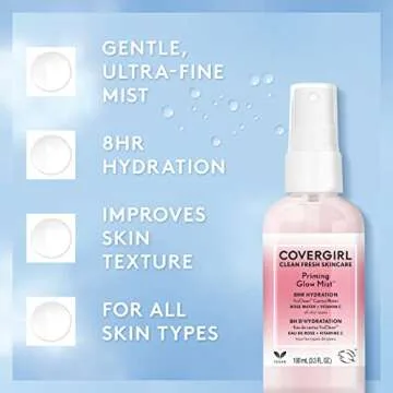COVERGIRL Clean Fresh Skincare Priming Glow Facial Mist - Hydrating Rose Water & Vitamin C