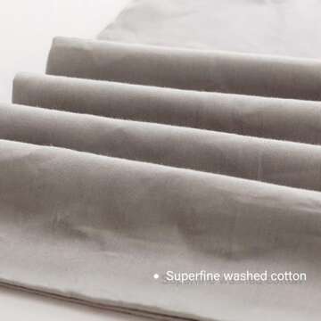 HeimenAogo Extra-Long Staple Cotton Duvet Cover Set California King, Ultra Soft and Breathable Comforter Cover with Zipper Closure, High Thread Count Egyptian Cotton Blanket Cover 3pcs, Micro Chip