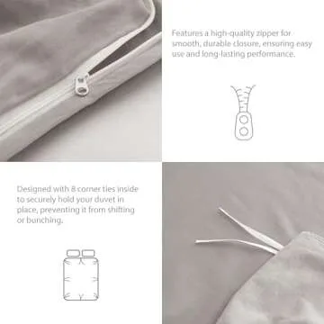 HeimenAogo Extra-Long Staple Cotton Duvet Cover Set California King, Ultra Soft and Breathable Comforter Cover with Zipper Closure, High Thread Count Egyptian Cotton Blanket Cover 3pcs, Micro Chip