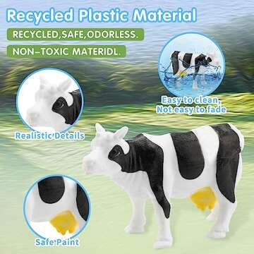 Eaciilee Sandbox Toys - Combine Harvester Truck Toy with Trailer - Farm Sand Box Toys Vehicle with Farm Animal Cows, Lambs, Outdoor Beach and Sand Toy Trucks - Gifts for Boys Girls Kids