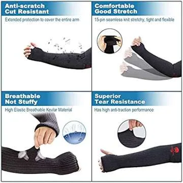 Cut Resistant Arm Protector Sleeves for Protection & Comfort