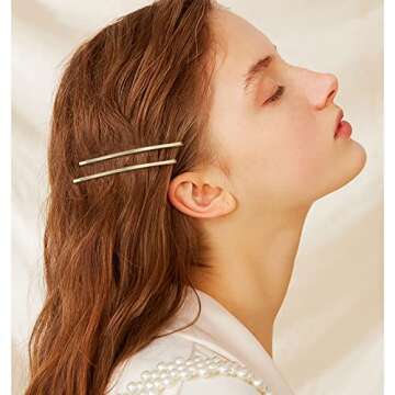 50 Gold Jumbo Bobby Pins for Elegant Hair Styling