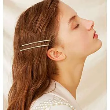 50 Gold Jumbo Bobby Pins for Elegant Hair Styling