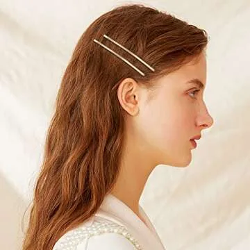 50 Gold Jumbo Bobby Pins for Elegant Hair Styling