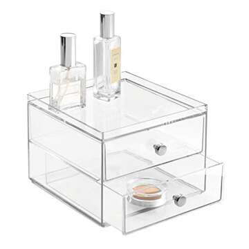 Compact iDesign 2 Drawer Jewelry Box for Organized Storage
